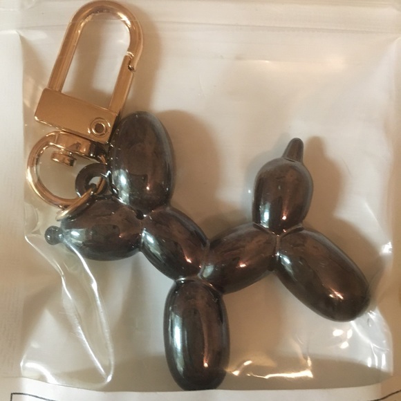 Metallic Gray Cartoon Balloon Dog
Keychain Cute Key Ring Purse Bag  Clip New - Picture 2 of 2